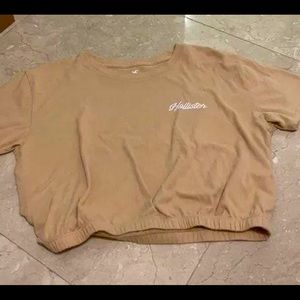 Beige Hollister crop top
